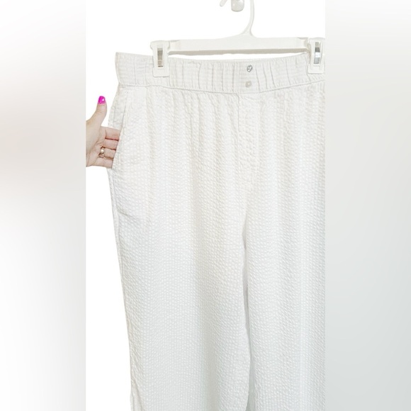 C&C California Gauzy White Wide Leg Beach Pants Size XL NWT - Picture 3 of 5